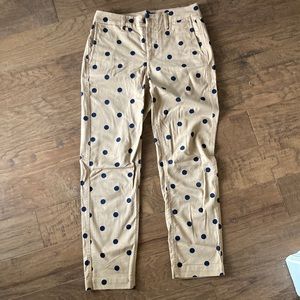 JCrew Size 2 Polka Dot Chinos